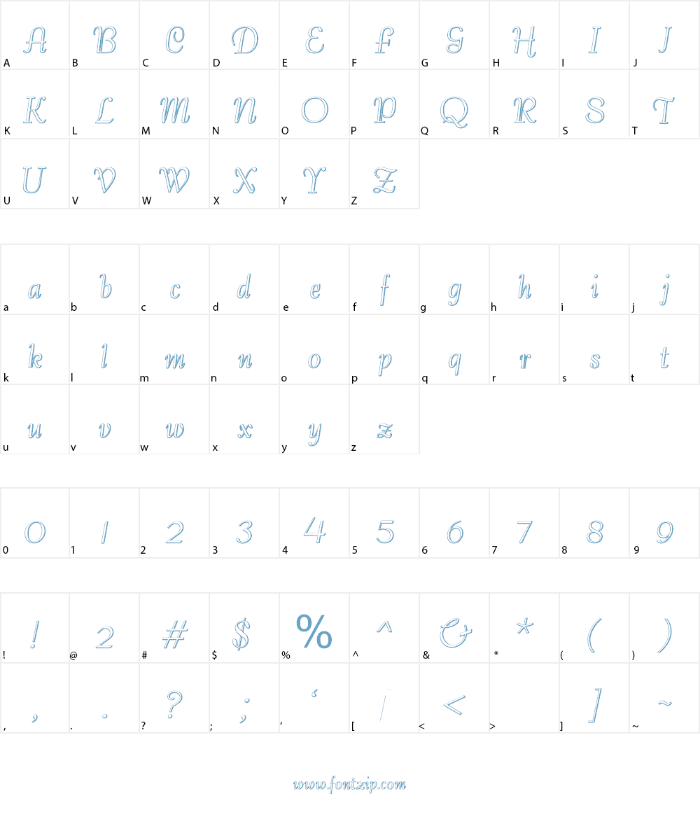 Bernardo Beveled Font Character